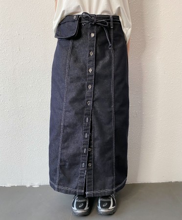 Denim Maxi Skirt #250426